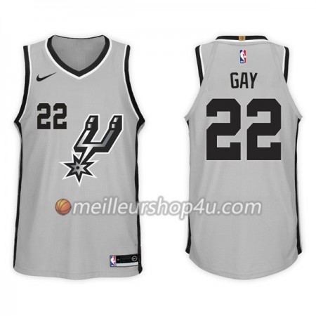 Maillot Basket Homme San Antonio Spurs Rudy Gay 22 Nike 2017-18 Gris Swingman